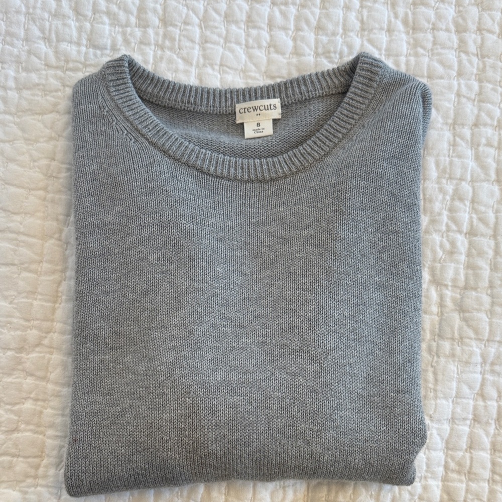 J. Crew Factory Light Gray Boys Crewneck Sweater